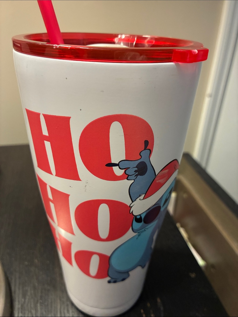 Disney Stitch Holiday Travel Tumbler - White, Red, Blue